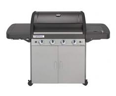 Campingaz 4 Series Classic LS Plus Barbacoa a gas, 4 quemadores de acero Inoxidable, 12.8kW, Sistema de limpieza InstaClean, 4 Ruedas