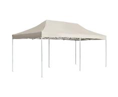 Tidyard Carpa Jardin Cenador Carpa Plegable Profesional de Aluminio Crema 6x3 m