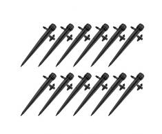 50PCS Goteadores de riego por agua para tubos de goteo de 4 / 7mm, 360 Grado 8 agujeros Goteo de riego por agua Goteadores de goteo ajustable para jardín de vegetales / Cama de flores / Jardín de hier