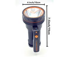 Ambertech Recargable 7000 Lúmenes Super Brillante Reflector LED Spotlight Linterna antorcha Linterna con Luz nítida