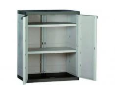 Plastiken M282968 - Medio armario de resina 2 puertas plastek 88 x 70 x 44 cm