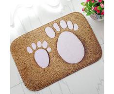 ghc 40 * 60Cm 3Dthree Dimensional Tobillo Huellas Agua Perla Cocina Baño Alfombrilla Absorbente Adoquín Exterior Alfombra Antideslizante Alfombra De Puerta De Entrada @ 60Cm נ90Cm_F