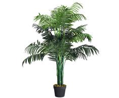 COSTWAY Palmera Artificial Altura 110cm Planta Árbol Artificial para Oficina Hogar Decoración Interior