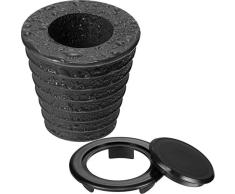 Conjunto de Anillo y Tapa de Agujero de Paraguas Sombrilla de Mesa de Patio Cuña de Cono de Paraguas para Patio Exterior, Diámetro de Polo de Paraguas 1.5 Pulgadas o Más Pequeño (2, Negro Negro)
