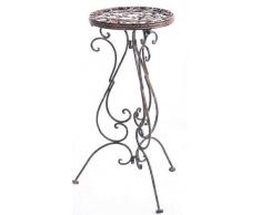 DK Mesa Auxiliar 1853 Flores Soporte Taburete Avis de Hierro Forjado H de 60 cm