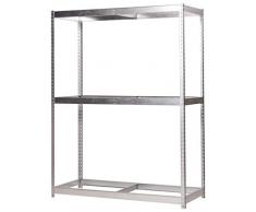Estantería Metálica taller, Kit simonforte 2404-3 galvanizado, 2000x2400x450, 3 estantes, capacidad de carga 400kg, Simonrack