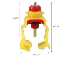 FTVOGUE El alimentador automático de Pollo 20pcs pezones Pato Aves de Corral Dispensador de Agua Potable Nunca se oxida, Seguro y ecológico(20mm)