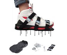 Zapatos con pinchos,Bloomma Sandalias de suelo con aireador de césped con 6 correas ajustables y hebillas de aleación de zinc para ventilar su césped o patio, 11.81*5.12 ''