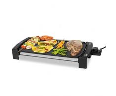 Cecotec Plancha de asar eléctrica de gran potencia. Apta para limpieza en lavavajillas. Con revestimiento Daikin. Superficie de 45x25 cm. Black&Water 2500