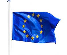 TecTake Mástil para Bandera 6,25 m con Bandera y Cuerda Palo asta Aluminio - Varios Modelos - (Europa | no. 402859)