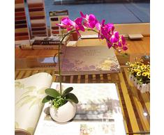 1 X Decoración Para El Hogar Artificial Planta De Flor De La Orquídea Mariposa De La Simulación - Fucsia