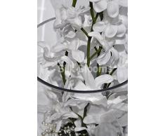 Blanco de la orquídea Cymbidium Touch fresco Floral con gran pantalla/perlas