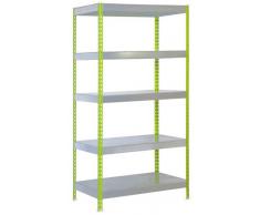 Estantería Metálica para jardín 'Kit Bricoforte Garden 5/600', 2000x1000x600 mm, 5 estantes, Simonrack