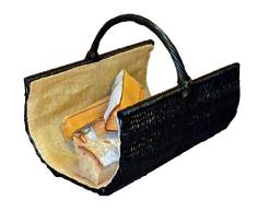 BooGardi - Cesta de Mimbre Trenzado a Mano en 2 tamaños como Cesta Decorativa para leña o Cesta de la Compra