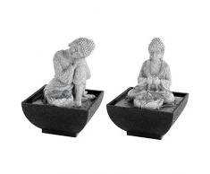 FUENTE DE AGUA CON BUDA PARA INTERIOR 13X13X18CM MODELOS SURTIDOS