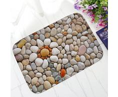 BOLAWOO-77 Alfombra Adoquín Patrón Baño Puerta Alfombrilla Antideslizante Franela Cocina Mode De Marca Felpudo Piso Grueso 180G (Color : 1, Size : 40x60cm)