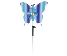 Näve - Baliza solar decorativa, motivo de mariposa con molinillo de viento