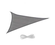 EUGAD Toldo Triangular para Patio, Exteriores, Jardín, Balcón Protección Rayos UV, Resistente y Transpirable, protección HDPE 200 g/m² Color Gris 3x3x4,25m 0182ZYF