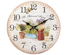 Garden Theme clock Reloj con Temática de Jardín
