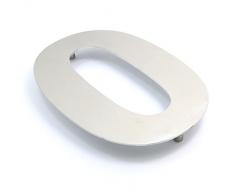 NUZAMAS - Placas para números de puerta, de acero inoxidable, con número de calle, para montaje en pared, 10,8 cm de ancho, 15 cm de alto, kit de instalación incluido