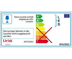 Philips Lirio Ecliptic - Lámpara colgante de interior, LED, luz blanca cálida, 2.5 W, 50/60 Hz, diámetro 65 cm, metal, color antracita