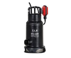 T.I.P. 30257 Bomba sumergible continua de agua sucia DTX 15000, hasta 15,000 l / h de entrega