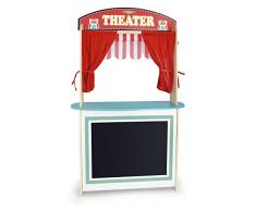 Leomark Teatro De Títeres De Madera Juguete 3 En 1 Teatro y Mercado De Código De Barras Teatro De Marionetas Puesto De Mercado De Juguete Tienda De Juguete De Madera Maciza Tienda De Juguete Tienda Mostrador De Verduras Theater