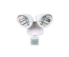 REFURBISHHOUSE 22 LED Luz de punto solar de detector de seguridad dual Reflector exterior de sensor de movimient, Blanco