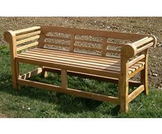 Derrys MS11 Chester madera maciza de teca al aire libre/jardín banco de asiento - Natural