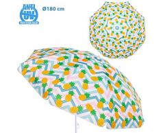 Sombrilla de Playa con piñas Amarilla de Acero de 180 cm Garden - LOLAhome