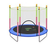 ZCXBHD Trampolín De Jardín Trampolín Trampolín para Niños con Caja De Seguridad Red Gran Patio Trasero Al Aire Libre Trampolín 5 Colores 55 × 49 Pulgadas,Blue