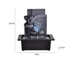 Xinxinchaoshi Fuente Decorativa de Resina Fuente de Interior Decoración de Escritorio Creativa Estatua Montaña Piedra Feng Shui Fuente (Color : B)