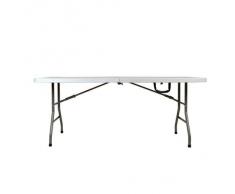 resol, 66468, mesa colectividad plegable color gris claro easy 180x76x75 cm