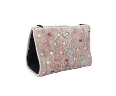 ART-YJ Nidos para pájaros Pajarera, Hecho a Mano Jugar Suave Bird Hotel Cabin Cómodo Tela Nidal de pájaros (Color : 20.5×12×14cm)