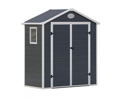 Gardiun Caseta de Resina Arabela Antracita/Blanco 1,92 m² Extrior - KSP38120, 188 x 102 x 225 cm