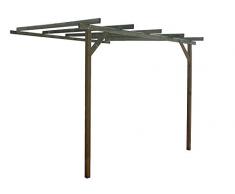 AD servicios Pérgola para Pared de Madera tratada 270/240 cm x 240 cm x 240 cm