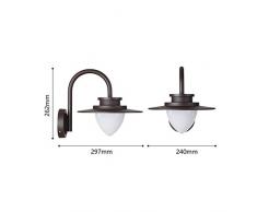 LOSA Frente Luz Balcón Exterior Pared Impermeable Super Luz Brillante Pared LED Exterior Lámpara Simple Americana Europea Exterior Pared Impermeable 297 * 262Mm