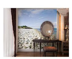 Ytdzsw Papel Pintado Mural Grande Del Mural De La Pared 3D Del Adoquín De Piedra 5D Del Mar Para El Fondo Del Sofá Comedor 3D Foto Murales Papel De La Pared-350X245Cm