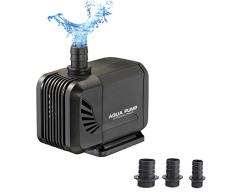 Bomba sumergible, bomba de agua - Bomba de fuente de agua ultra silenciosa de flujo más grande 667GPH 35W - Bomba de agua extraíble y lavable - cable de alimentación de 6.56 pies (2 m) ,3 boquillas