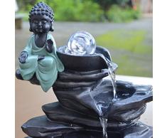 Fuente de agua interior Feng Shui Esprit Buda 31 cm con led multicolor