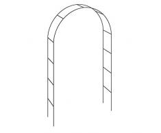 Deuba Arco Decorativo para Rosales y Plantas trepadoras de Metal pulverisado 240 x 140 cm para jardín Exterior Eventos