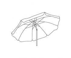 Papillon 8042655 Sombrilla Playa Aluminio y Poliester 200 cm. Lisa