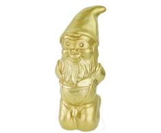 RAKSO - Figura de Enano de jardín, Color Dorado