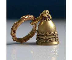 SUPVOX Campana de cobre Campana de cobre Campana de bronce vintage Cascabeles artesanales Campanas para carillón de viento Hacer llaveros encantos