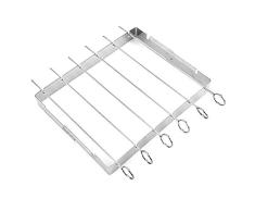 Nobranded BBQ Grill 403 Estante De Soporte De Letrero De Barbacoa De Acero Inoxidable Parrilla Giratoria De 360 ​​Grados Parrilla De Seguridad Cocina Hogar Estante De Barbacoa Al Aire Libre Estante