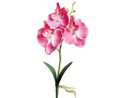 hlhn Triple cabeza artificial mariposa orquídea flor de seda para oficina hogar escritorio cuadros jardín boda ramos al aire libre fiesta