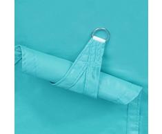 Ommda Toldo Vela Rectangular 95% Protector Solar toldos terraza Impermeables Exterior para Lluvia protección Rayos UV Azul Verde 3x4m