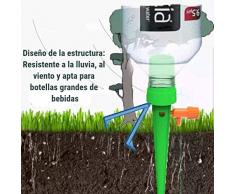 MDS - 12 Pcs Kit Sistema de Riego por Goteo con Botella | Automático y Ajustable | Autoriego de Macetas, Jardín y Huerto | Goteros Ideales para Regar Plantas en Vacaciones, Plantas de Balcón y Bonsai