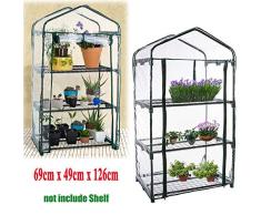 Dedeka Invernadero de Jardín de 3/4/5 Niveles,Invernadero caseta,Garden Invernadero,Carpas de Invernadero,Puerta Enrollable de Cubierta de plástico para jardinería al Aire Libre