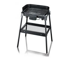 Severin Barbacoa Grill PG 8532 - Barbacoa de Pie, Superficie de Grill, 41 x 26 cm, 2.500 W, Negro